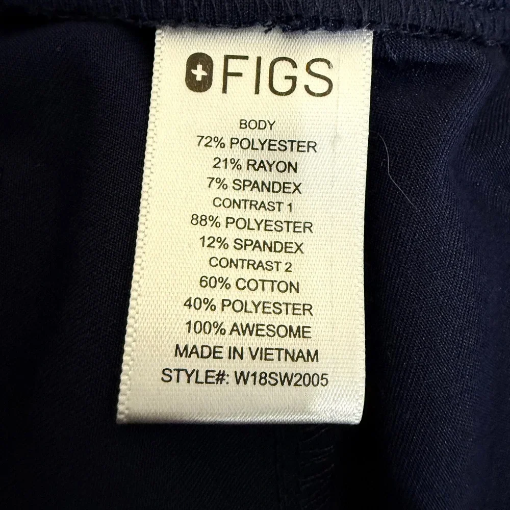 FIGS Zamora Mens Jogger Scrub Pants Medium Navy‎ Blue Medical Nurse Healthcare